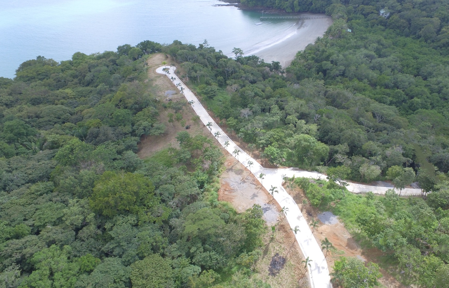 800 meters Concrete road construction. Boca Chica, Chiriqui.