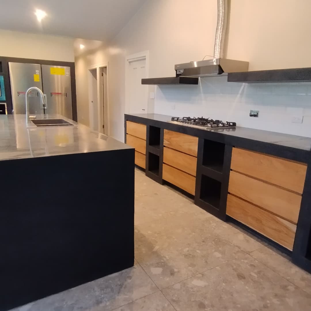 Villa 2nd Floor Custom Polished Concrete Kitchen, Boquete, Chiriquí Province.